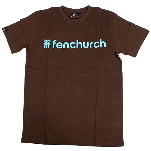 Fenchurch Mens Fenchurch Word Tee Bark Brown
