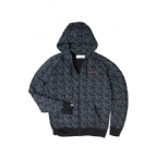 Fenchurch Mens Matrix Zip Thru Hoody Black