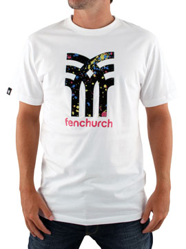 Fenchurch White Banked T-Shirt