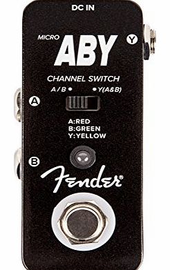 Fender 023-4514-000 Electric Guitar Amplifier Footswitch Micro ABY, Black