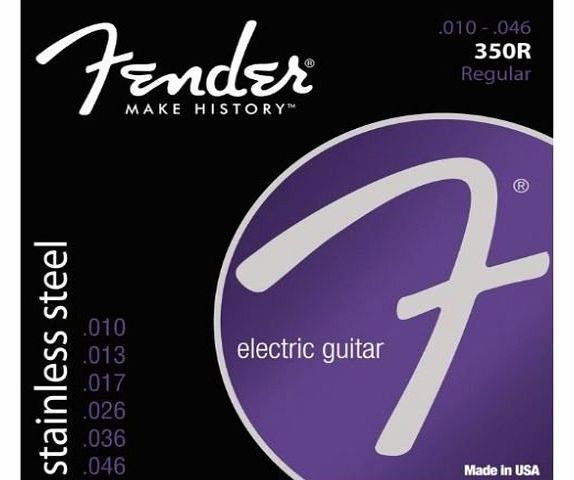 Fender 350 Stainless Steel Ball End Electric Guitar Strings (09-42/10-46)10-46
