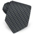 Fendi Black All Over Signature Woven Silk Tie