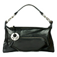 Black Nappa Leather Front Pocket Bag