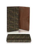 Fendi Brown Zucca Coated Canvas Flap Wallet
