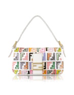 Fendi Embroidered Rainbow Zucca Baguette Bag