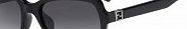 Fendi Ladies FF 0007-S D28 HD Black Sunglasses
