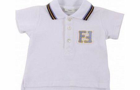Fendi Logo baby polo T-shirt White `12 months,18