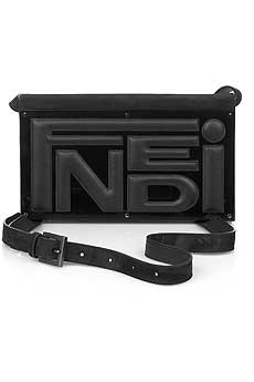 Fendi Logo embossed clutch