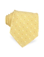 Fendi Mini Logo and Dot Pattern Woven Silk Tie