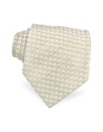 Fendi Mini Logo Checks Woven Silk Tie