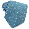 Squares and Logos Ink Blue Textured Silk Tie