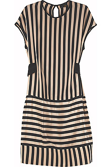 Fendi Striped crepe dress