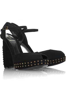 Studded suede sandals