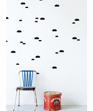 Ferm Living Cloud sticker - black `One size