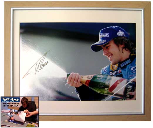 Fernando Alonso signed and framed photo - 2006