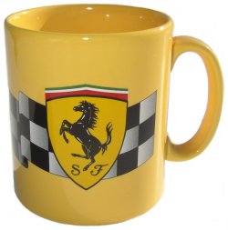 Ferrari Chequered Mug (Yellow)