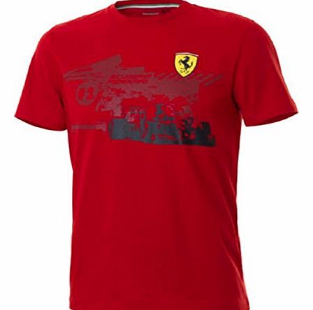 F1 Mens Graphic Race Car Red T-Shirt (XX-Large)