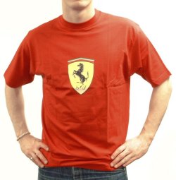 Ferrari Large Scudetto Badge T-Shirt (Red)