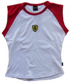 Ferrari Ferrari Sleeveless Scudetto Duo Top White