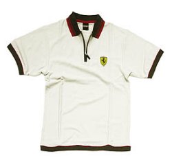 Ferrari Ferrari Waffle Polo Shirt (Grey)