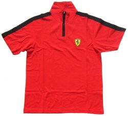 Ferrari Ferrari Zip Contrast Polo Shirt