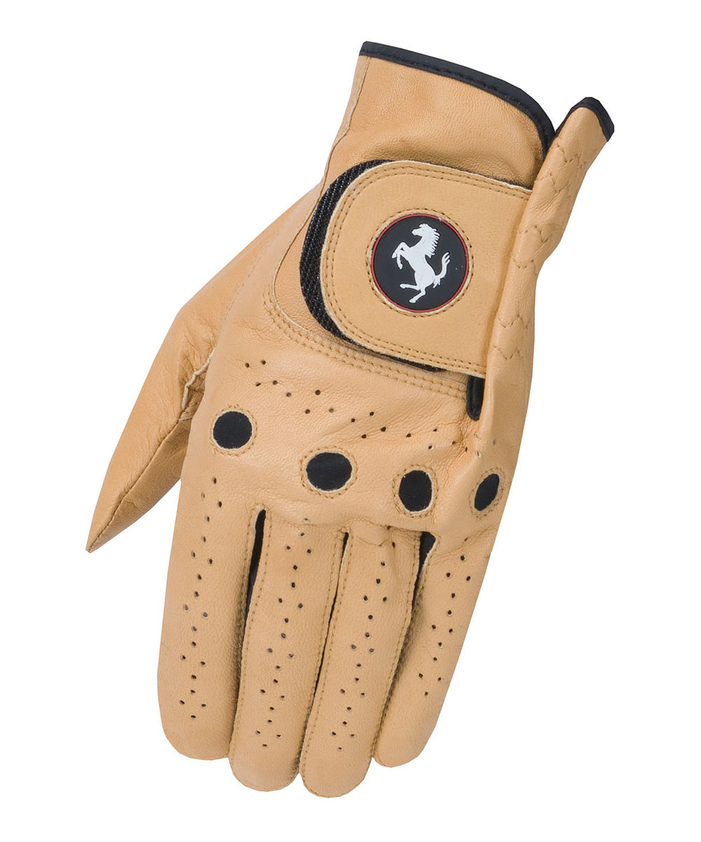 Ferrari Golf Collection Luxury Golf Glove Natural