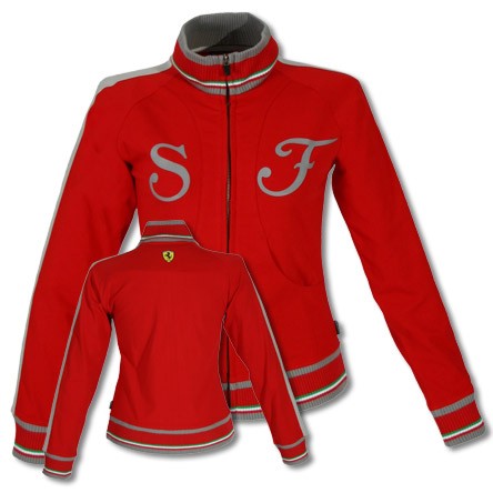 Ferrari Ladies Italian Zip Jacket Red