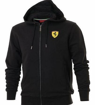 Ferrari Mens Hooded Sweat Jacket -Red/Black - XS S XL XXL (Small, Black)