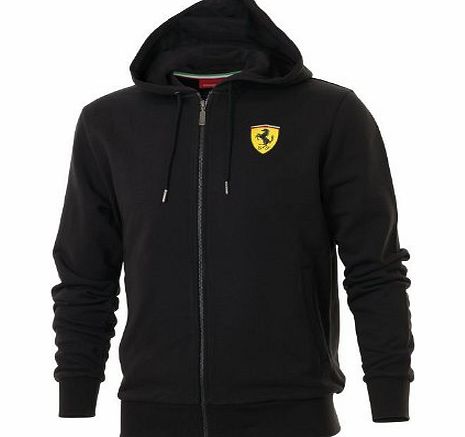 Ferrari Mens Hooded Sweat Jacket -Red/Black - XS S XL XXL (X Large, Black)
