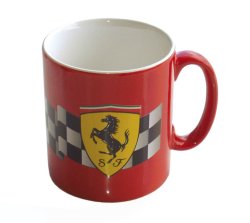 Ferrari Red Chequered Mug