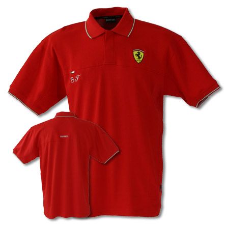 Ferrari Tri Colour Polo Red