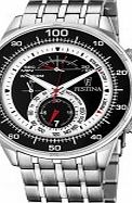 Festina Mens Black Steel Chronograph Watch