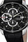 Festina Mens Chrono Leather Strap Watch