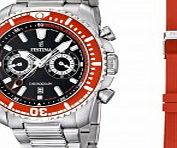 Festina Mens Tour Of Britain 2014 Silver and Red