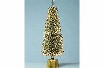 Festive 1.2M SLIM GOLD FIBRE OPTIC CHRISTMAS TREE