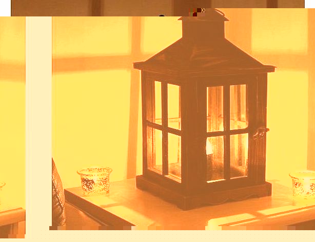 Festive Lights Brown Indoor Chic Wooden Lantern LED Light, 37cm by Festive Lights