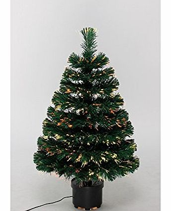 Festive Sparkle 4ft Green Fibre Optic Christmas Tree