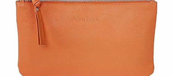 FEYNSINN Cosmetics bag Makeup pouch - MEL - make-up bag orange leather