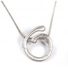 Fifi Bijoux Cercle Pendant Necklace 9ct White Gold