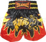 Thawat Black Tiger Flame Muay Thai Boxing Shorts, L