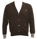 Dark Brown Button Fastening Cardigan