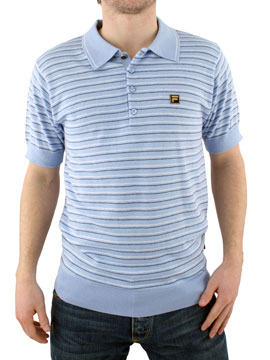 Blue Laverna Knit Polo Shirt