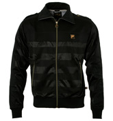 Fila Vintage Black Full Zip Tracksuit Top