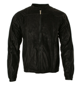 Fila Black / Grey Full Zip Biker Jacket
