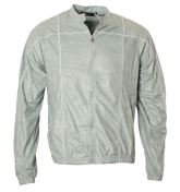 Fila Grey / White Full Zip Biker Jacket