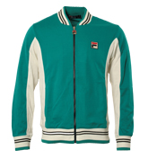 Fila Jade Green and Cream Full Zip Tracksuit Top