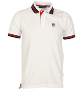 Fila Vintage Fila Match White Polo Shirt