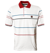 Fila White and Chinese Red Polo Shirt