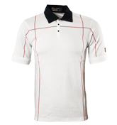 Fila Vintage Fila White and Navy Polo Shirt