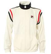 Fila Vintage Off White and Navy Full Zip